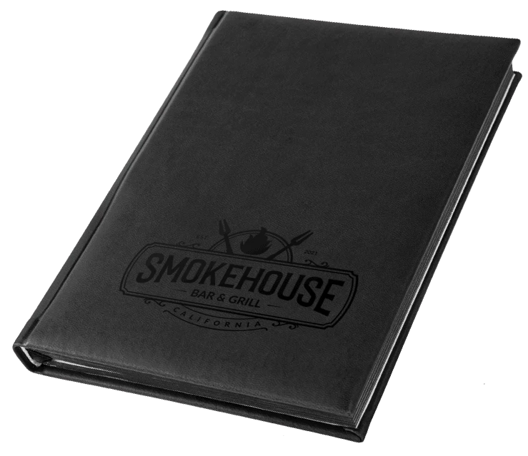 notes książkowy z czarnym nadrukiem