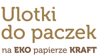 napis: Ulotki do paczek na EKO papierze KRAFT