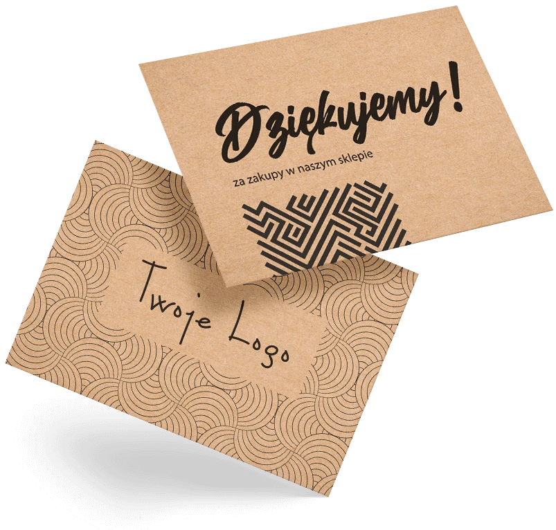 ekologiczne ulotki do paczek z nadrukiem