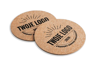 podkładki korkowe z nadrukiem