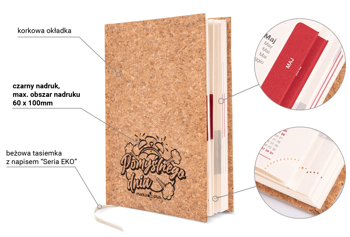 infografika kalendarza książkowego ekologicznego