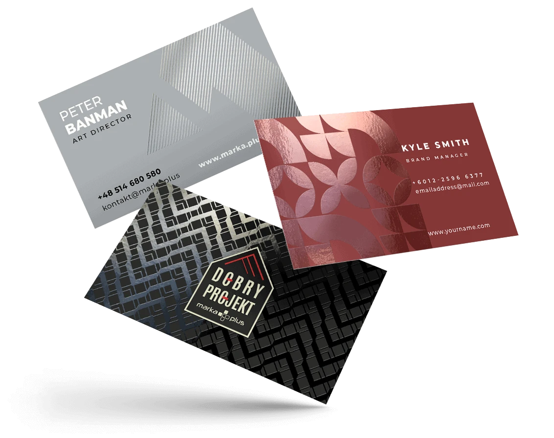 wizytówki z lakierem UV