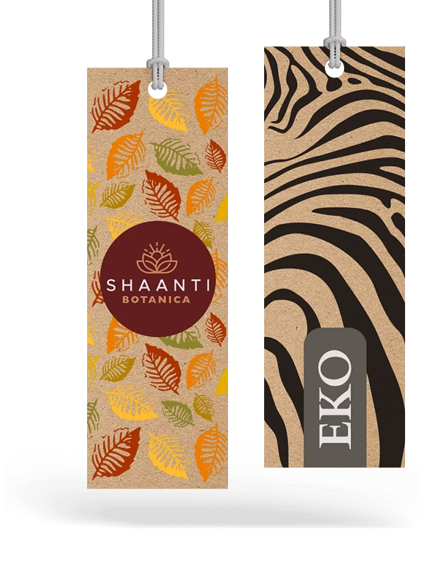 ekologiczne metki papierowe z nadrukiem