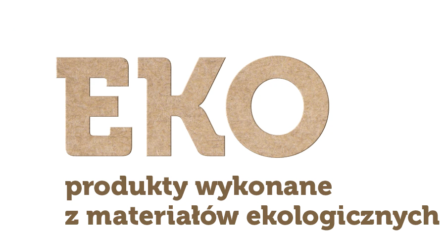 napis: EKO produkty wykonane z materiałów ekologicznych
