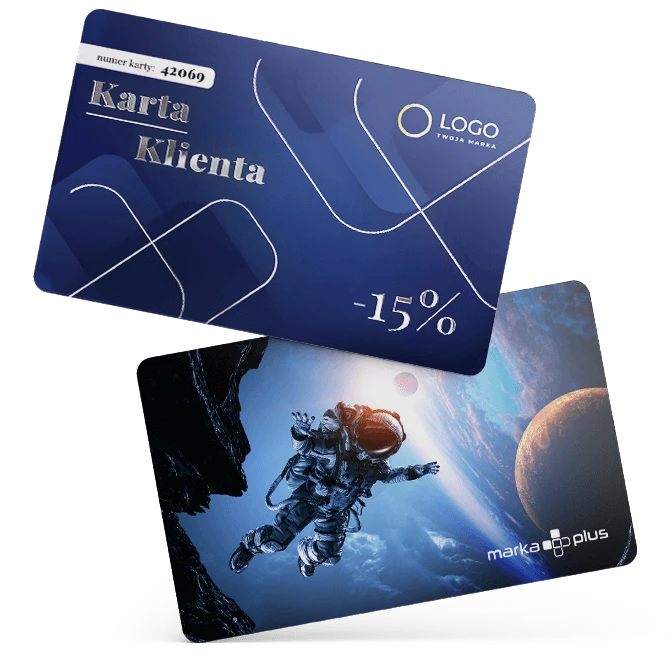 karta plastikowa stałego klienta z nadrukiem