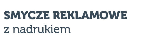 napis: SMYCZE REKLAMOWE z nadrukiem