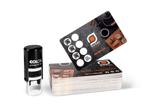 karty lojalnościowe z pieczątkami