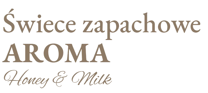 napisy: Świece zapachowe AROMA Honey & Milk