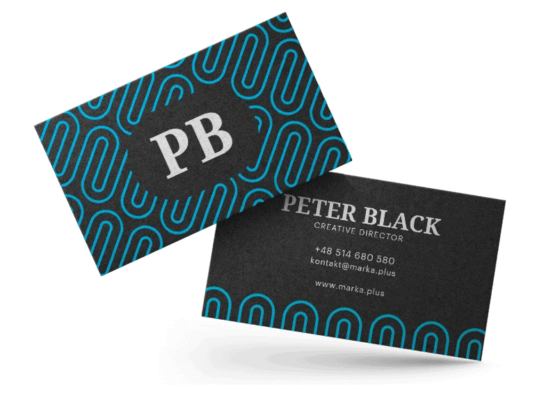 Czarne barwiony wizytówki