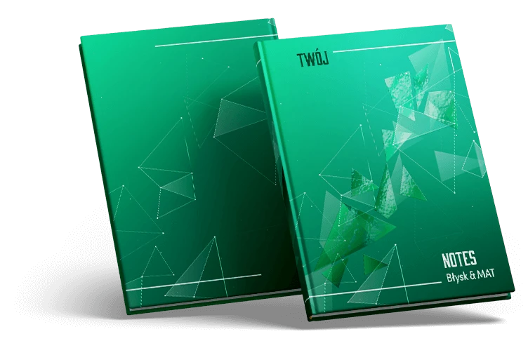 Notes książkowy Błysk&Mat z lakierem uv