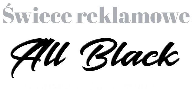 napisy: Świece reklamowe All Black