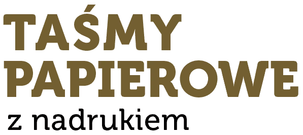 taśmy papierowe z nadrukiem napis: taśmy papierowe z nadrukiem