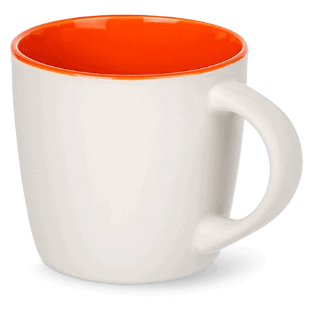 Kubek Multikolor z pomarańczowym wnętrzem