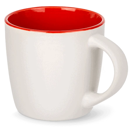 Kubek Multikolor z czerwonym wnętrzem