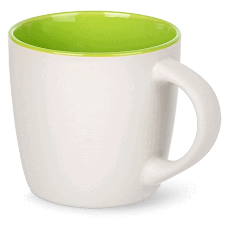 Kubek Multikolor z jasnozielonym wnętrzem
