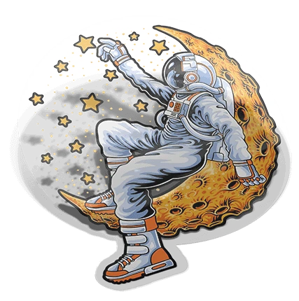 projekt przeźroczystej naklejki reklamowej