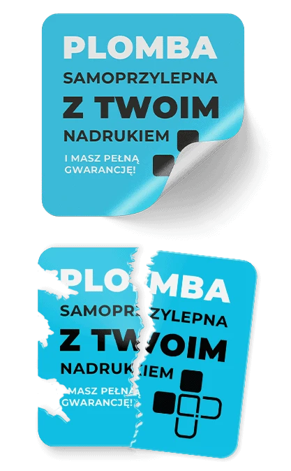 naklejki plombowe z nadrukiem – porównanie nowej od zdartej naklejki plombowe z nadrukiem - porównanie nowej od zdartej