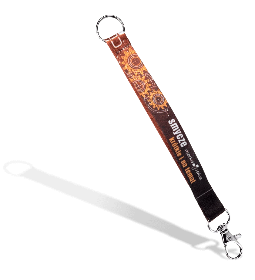 Krótka smycz reklamowa z nadrukiem