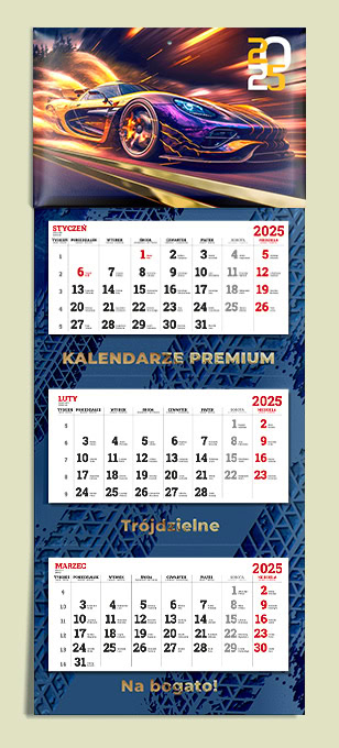 Kalendarze trójdzielne PREMIUM