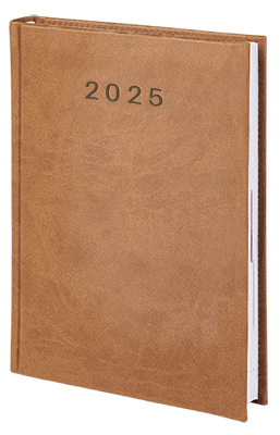 kalendarz książkowy standard kolor brązowy