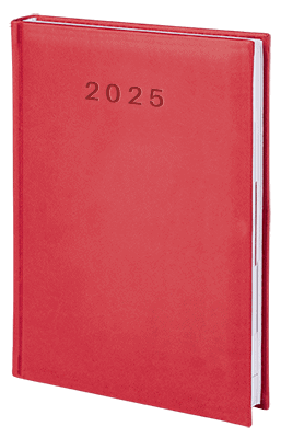 kalendarz książkowy standard kolor czerwony