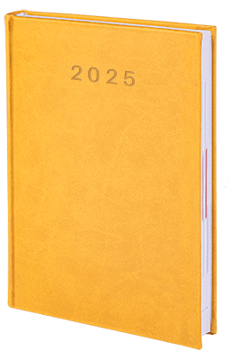 kalendarz książkowy standard kolor żółty