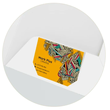 wycięcie na wizytówki