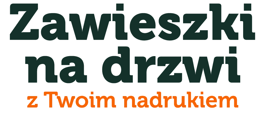 napis: Zawieszki na drzwi z Twoim nadrukiem napis: Zawieszki na drzwi z Twoim nadrukiem