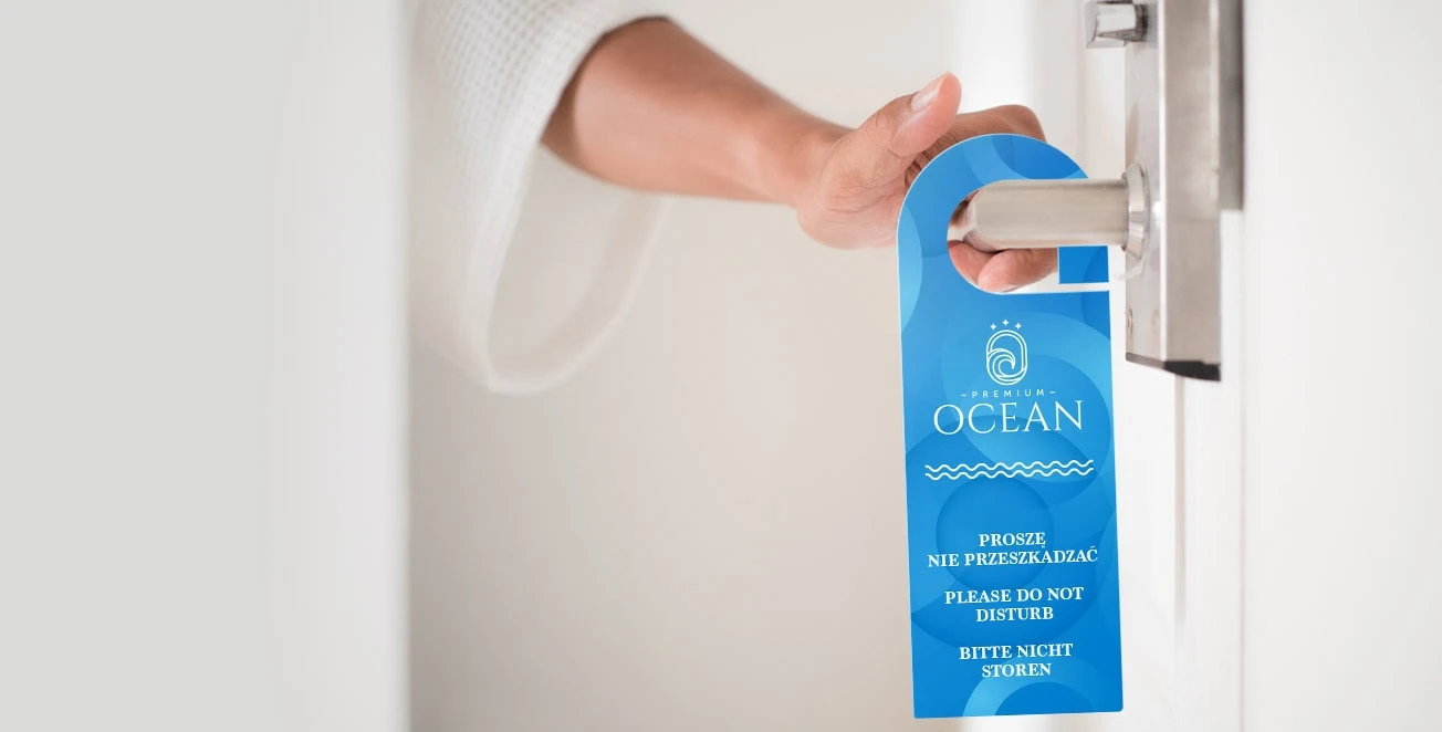 zawieszka na klamkę z nadrukiem zawieszka na klamkę z nadrukiem