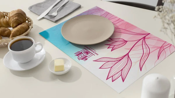 podkładki pod talerze z nadrukiem