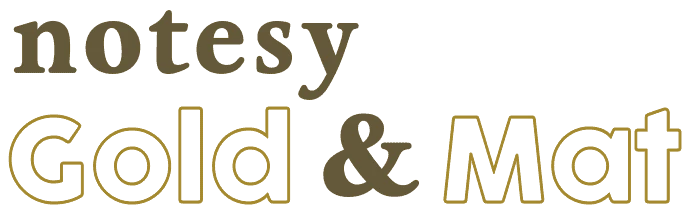 napis: Notesy Gold & Mat