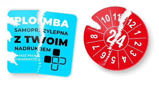 Naklejki gwarancyjne plombowe