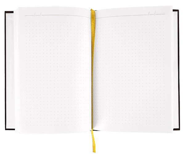 wnętrze notesu reklamowego Gold & mat