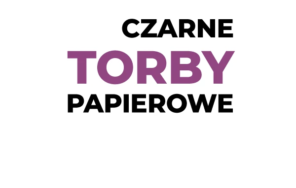 Czarne Torby Papierowe napis: Czarne Torby Papierowe