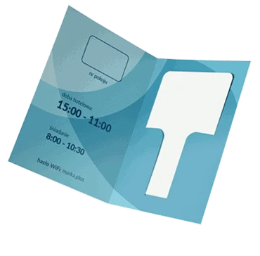 Etui na karty hotelowe z nadrukiem