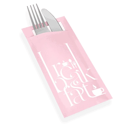 Papierowe etui na sztućce z nadrukiem