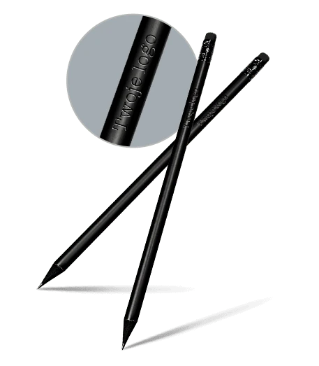 Ołówki z czarnym nadrukiem