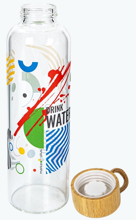 szklany bidon reklamowy na wodę