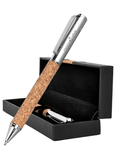 zestaw długopisów korkowych w opakowaniu