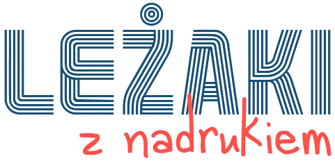 napis: LEŻAKI z nadrukiem