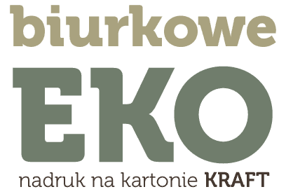 napis: biurkowe EKO nadruk na kartonie KRAFT
