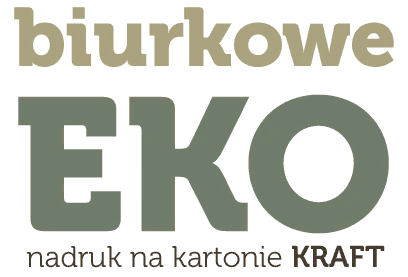 napis: biurkowe EKO nadruk na kartonie KRAFT