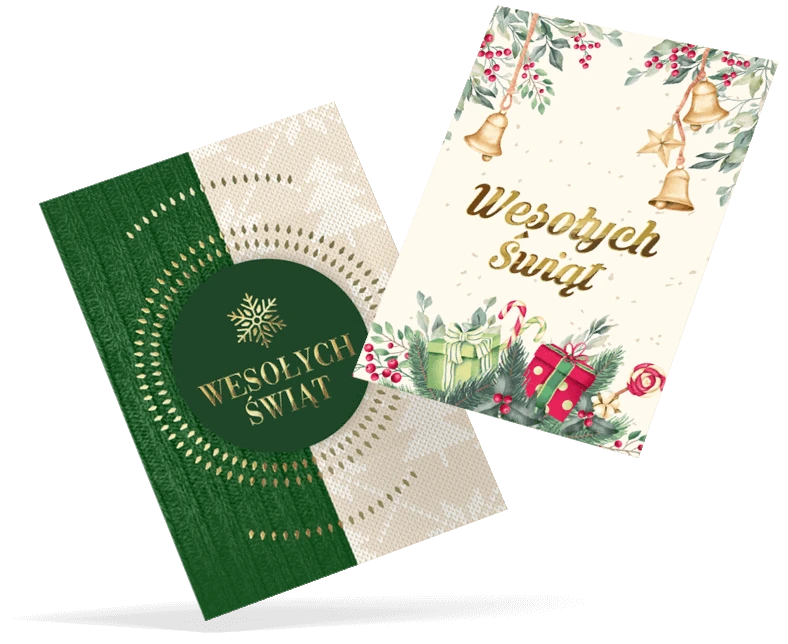 pocztówki bożonarodzeniowe z nadrukiem
