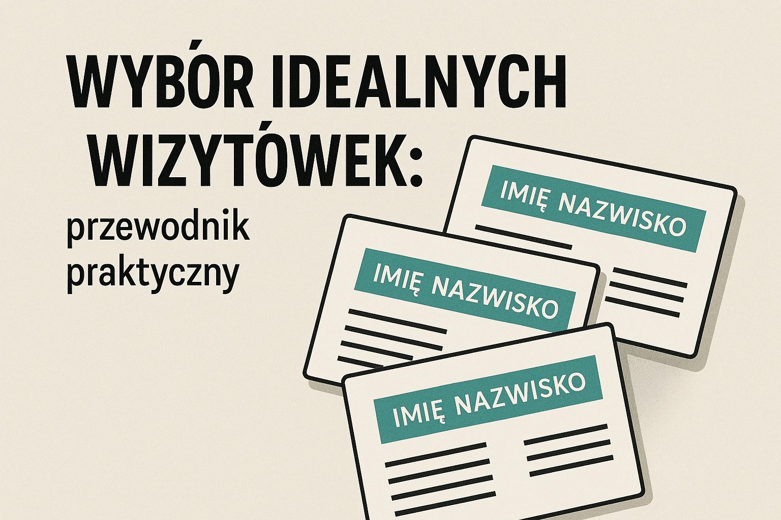 Przewodnik wyboru idealnych wizytówek – nowoczesne wizytówki na jasnym tle w poziomej kompozycji