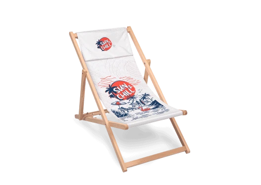 leżaki plażowe z nadrukiem