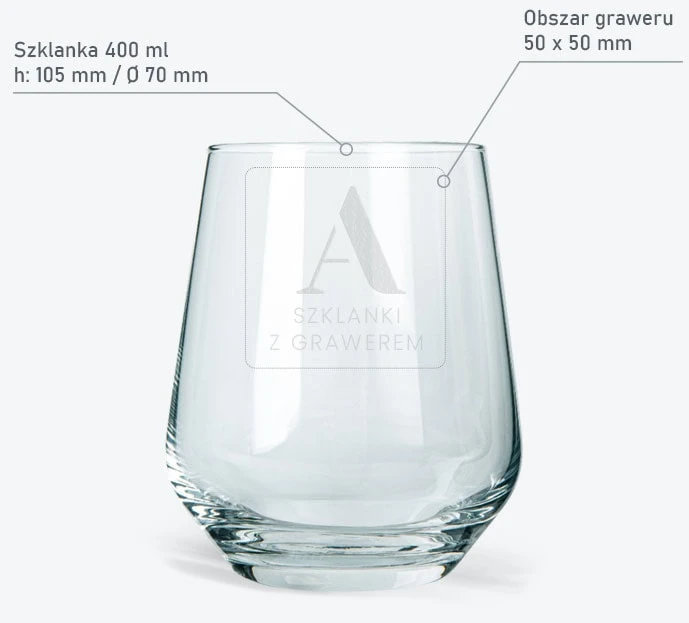 szklanka reklamowa Aleksandra infografika szklanka reklamowa Aleksandra infografika