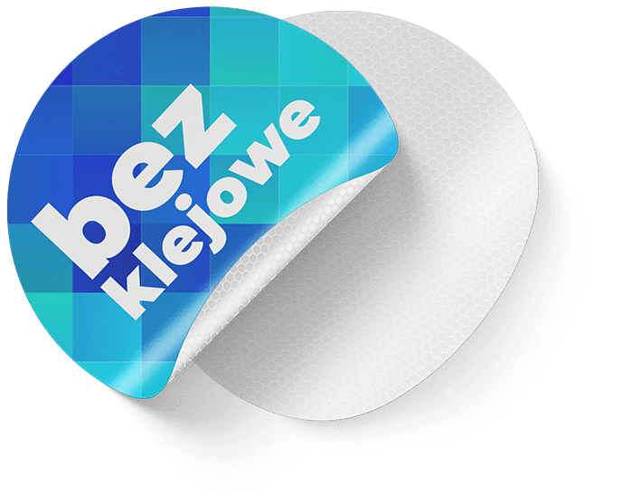 naklejka bezklejowa z nadrukiem - klej przyssawkowy