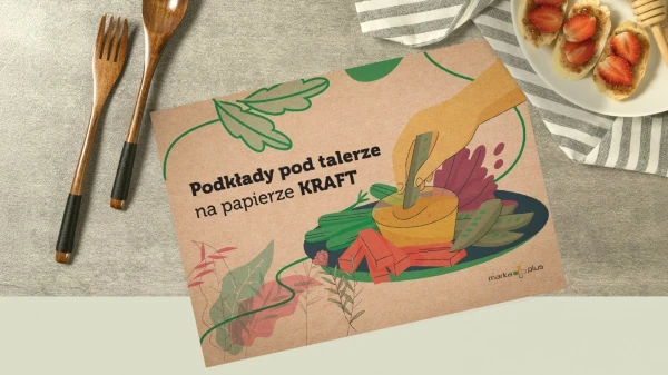 EKO podkładki pod talerze z nadrukiem kraft