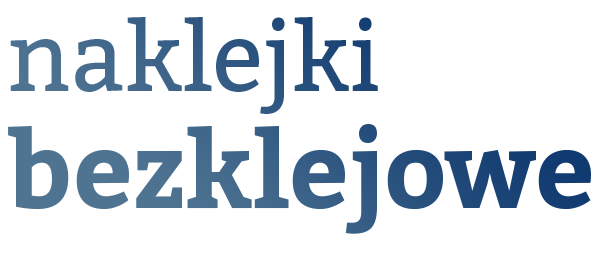 napis: naklejki bezklejowe