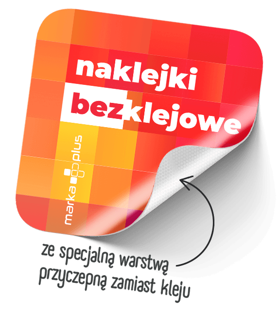 naklejka bezklejowa z nadrukiem